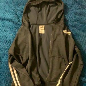 Black adidas hoodie size L (girls)